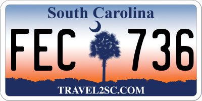 SC license plate FEC736