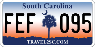 SC license plate FEF095