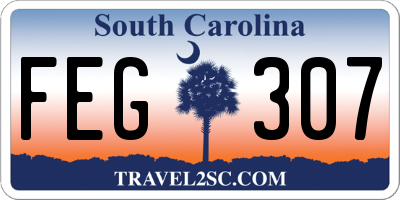 SC license plate FEG307