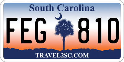 SC license plate FEG810