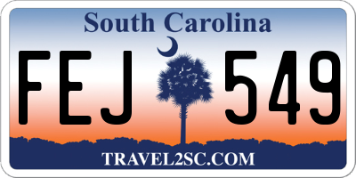 SC license plate FEJ549