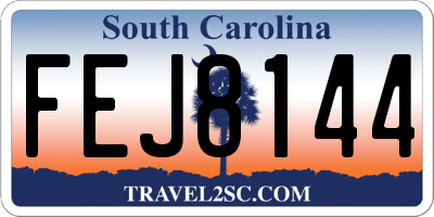 SC license plate FEJ8144