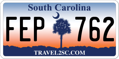 SC license plate FEP762
