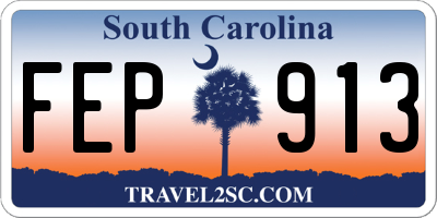 SC license plate FEP913