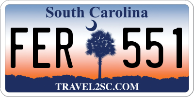 SC license plate FER551
