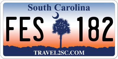 SC license plate FES182