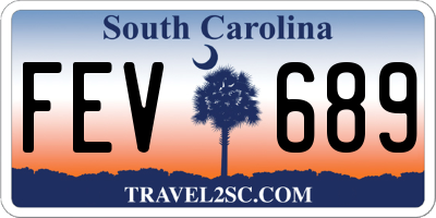 SC license plate FEV689