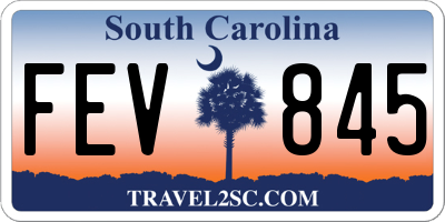 SC license plate FEV845