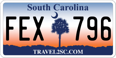 SC license plate FEX796