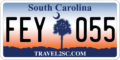 SC license plate FEY055