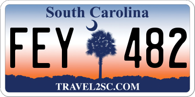 SC license plate FEY482