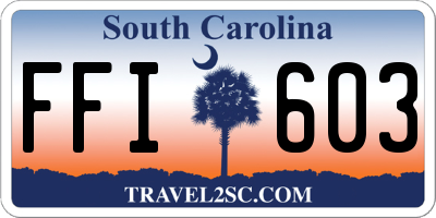 SC license plate FFI603