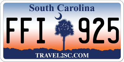 SC license plate FFI925