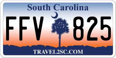 SC license plate FFV825