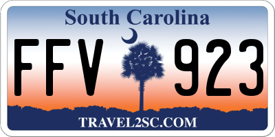 SC license plate FFV923