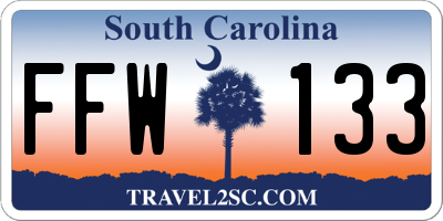 SC license plate FFW133
