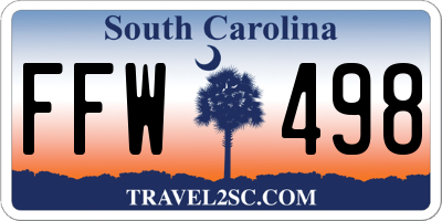 SC license plate FFW498
