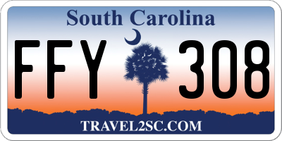 SC license plate FFY308
