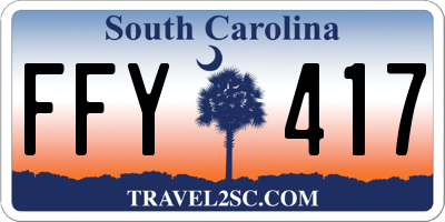 SC license plate FFY417