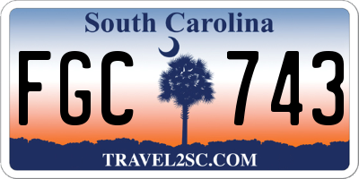 SC license plate FGC743