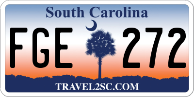 SC license plate FGE272
