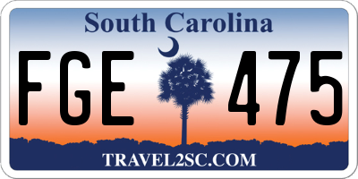 SC license plate FGE475