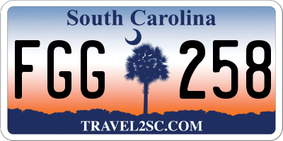 SC license plate FGG258