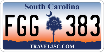 SC license plate FGG383