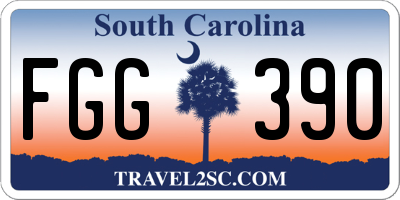SC license plate FGG390