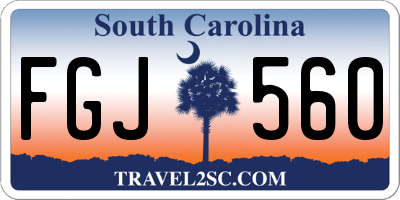 SC license plate FGJ560