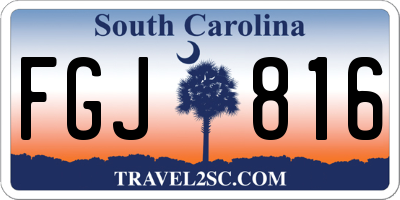 SC license plate FGJ816