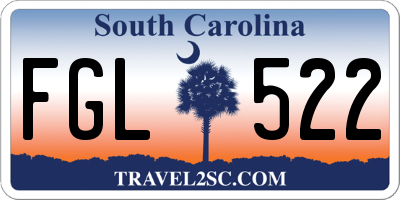 SC license plate FGL522