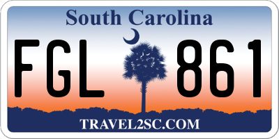 SC license plate FGL861