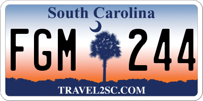 SC license plate FGM244