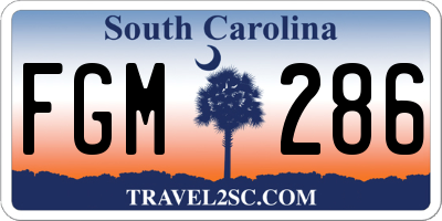 SC license plate FGM286