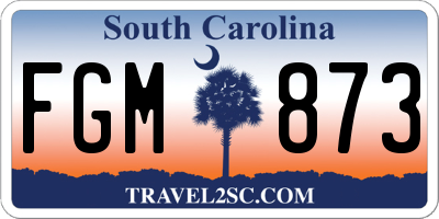 SC license plate FGM873