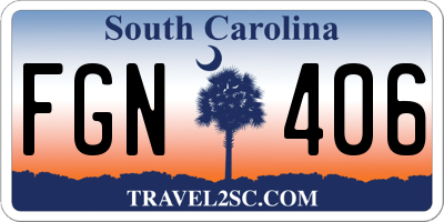 SC license plate FGN406