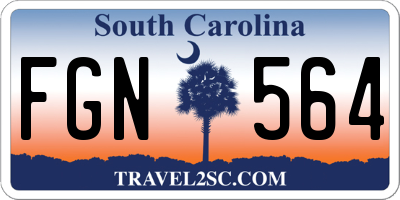 SC license plate FGN564