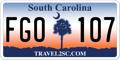 SC license plate FGO107