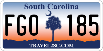 SC license plate FGO185