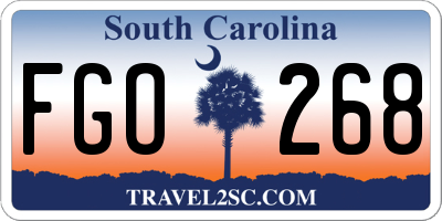 SC license plate FGO268