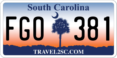 SC license plate FGO381