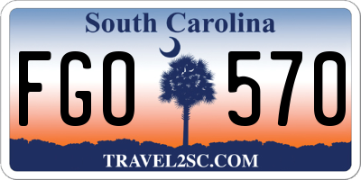 SC license plate FGO570