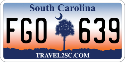 SC license plate FGO639