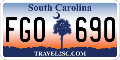 SC license plate FGO690