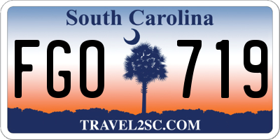 SC license plate FGO719