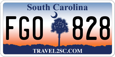 SC license plate FGO828
