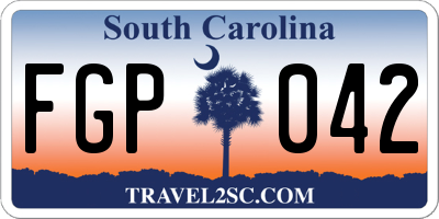SC license plate FGP042
