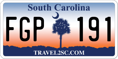 SC license plate FGP191
