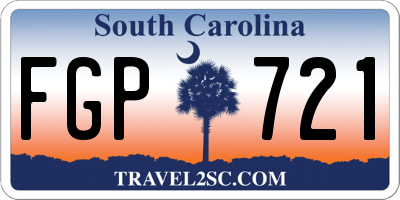 SC license plate FGP721